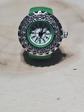 Green Crystal Accent Women's Ring Watch - Brand Unknown